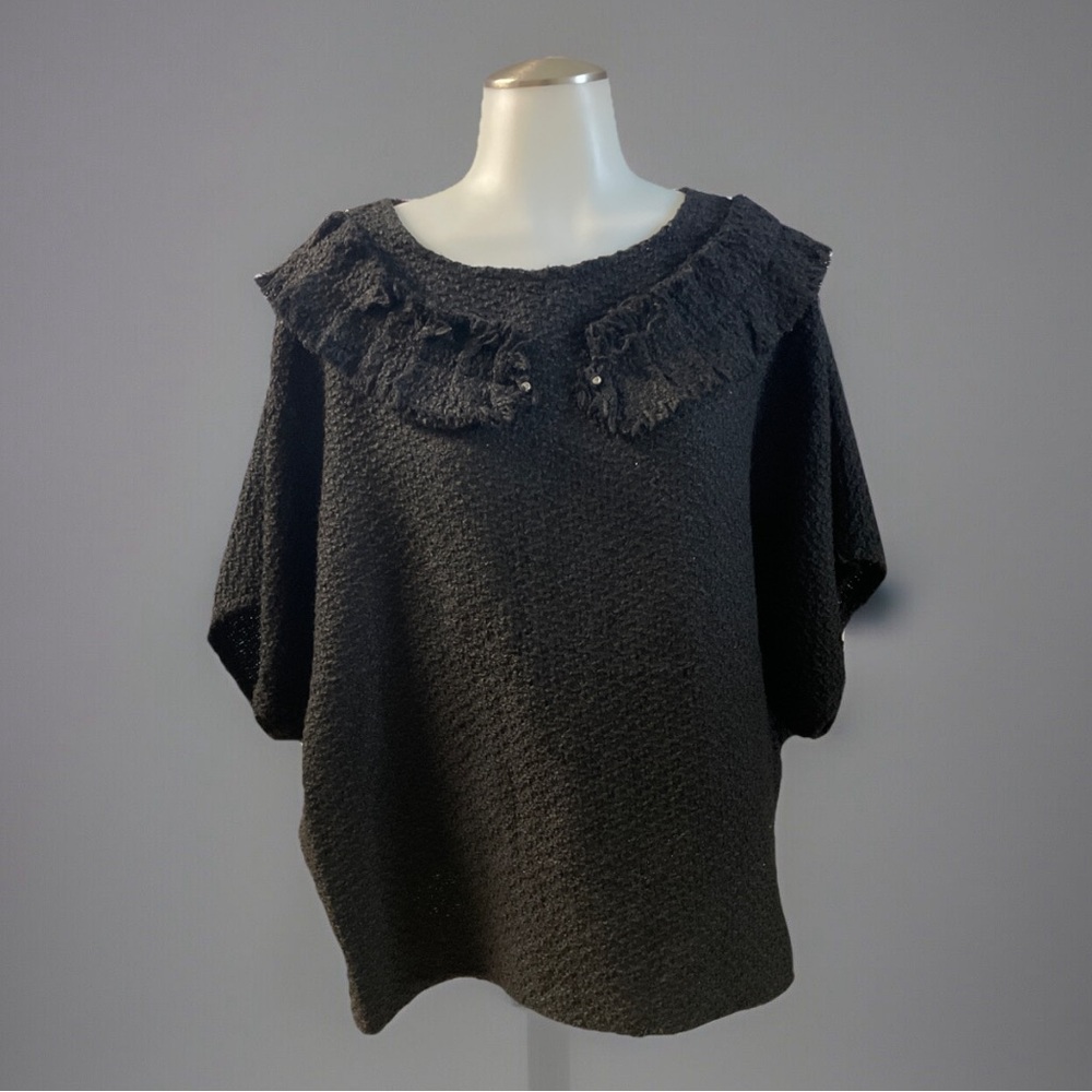 AZZ TRADING INC Women’s Sweater One Size Color Black  #fairycore #cottagecore